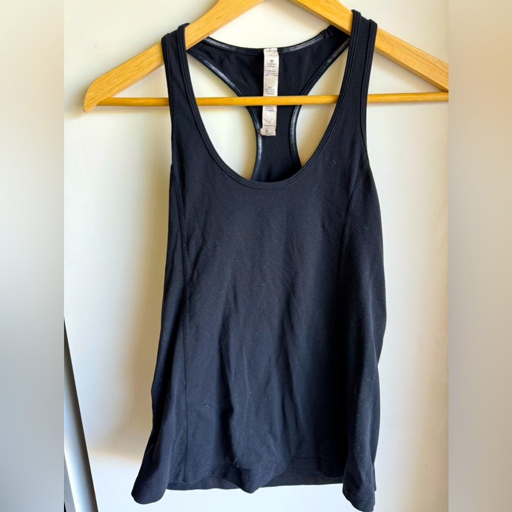 Lululemon Athletica " Special Edition" Ruffled back Cool Racer tank top